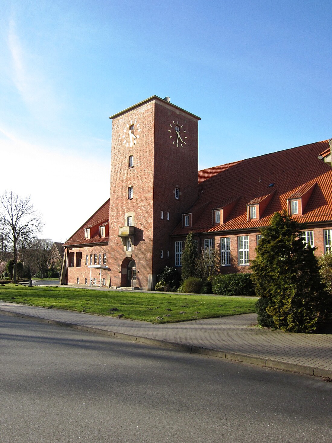 Ein Gebäude auf dem Gelände der ehemaligen Blücher-Kaserne