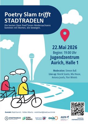 Plakat Poetry Slam trifft Stadtradeln