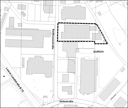 Kartenausschnitt Geltungsbereich Bebauungsplan Nr. 259 4. Änderung 