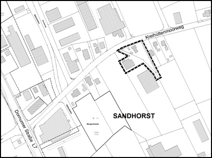 Kartenausschnitt Geltungsbereich Bebauungsplan Nr. 86/8