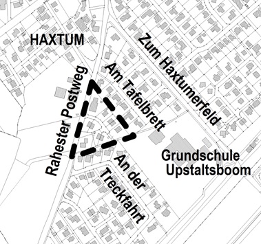 Kartenausschnitt Geltungsbereich Bebauungsplan Nr. 313