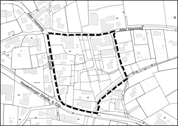 Kartenausschnitt Geltungsbereich Bebauungsplan Nr. 323