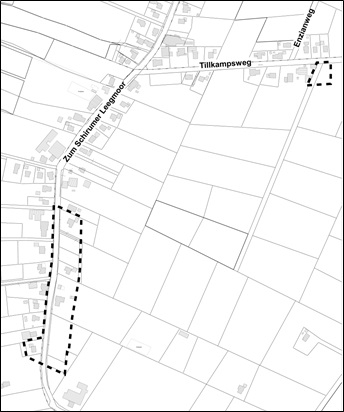 Kartenausschnitt Geltungsbereich der Satzung Nr. 16N 