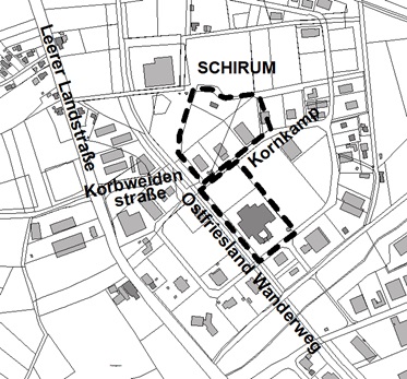 Kartenausschnitt Geltungsbereich 3. Änderung Bebauungsplan Nr. 241