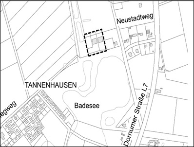 Kartenausschnitt Geltungsbereich Bebauungsplan Nr. 289