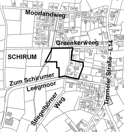 Kartenausschnitt Geltungsbereich Bebauungsplan Nr. 349