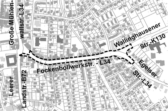 Kartenausschnitt Geltungsbereich Bebauungsplan Nr. 378