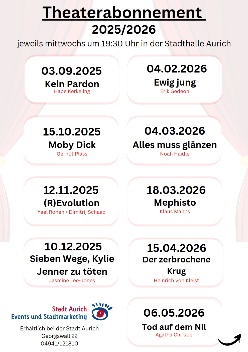 Theaterabonnement Programm 2025/2026